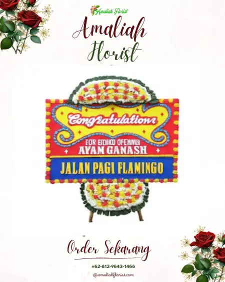 Sewa Papan Bunga Meranti Pandak